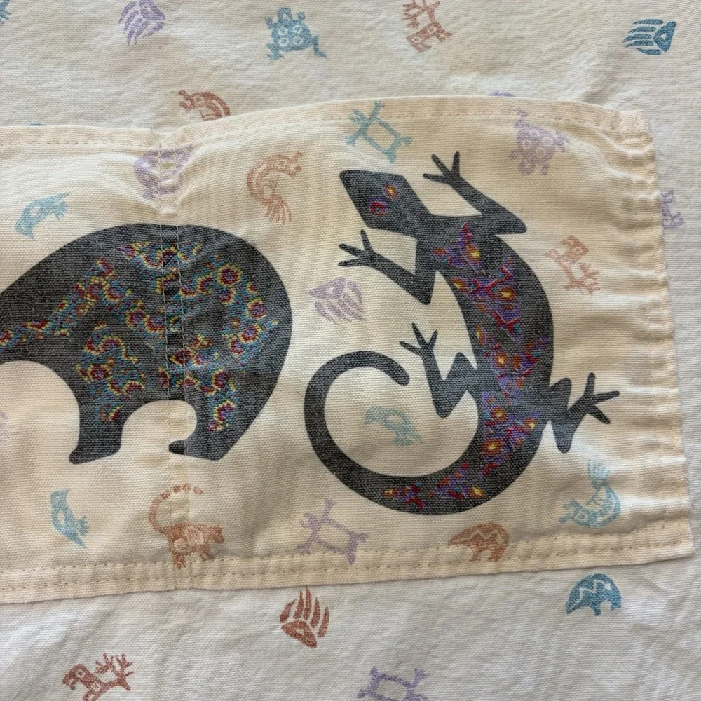 Vintage Kokopelli Apron Southwestern Aztec Print Cottage Kitchen Decor